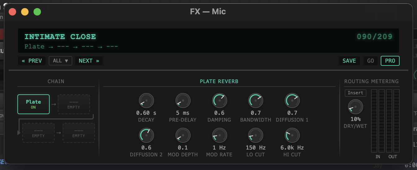 FX Engine with Plate Reverb